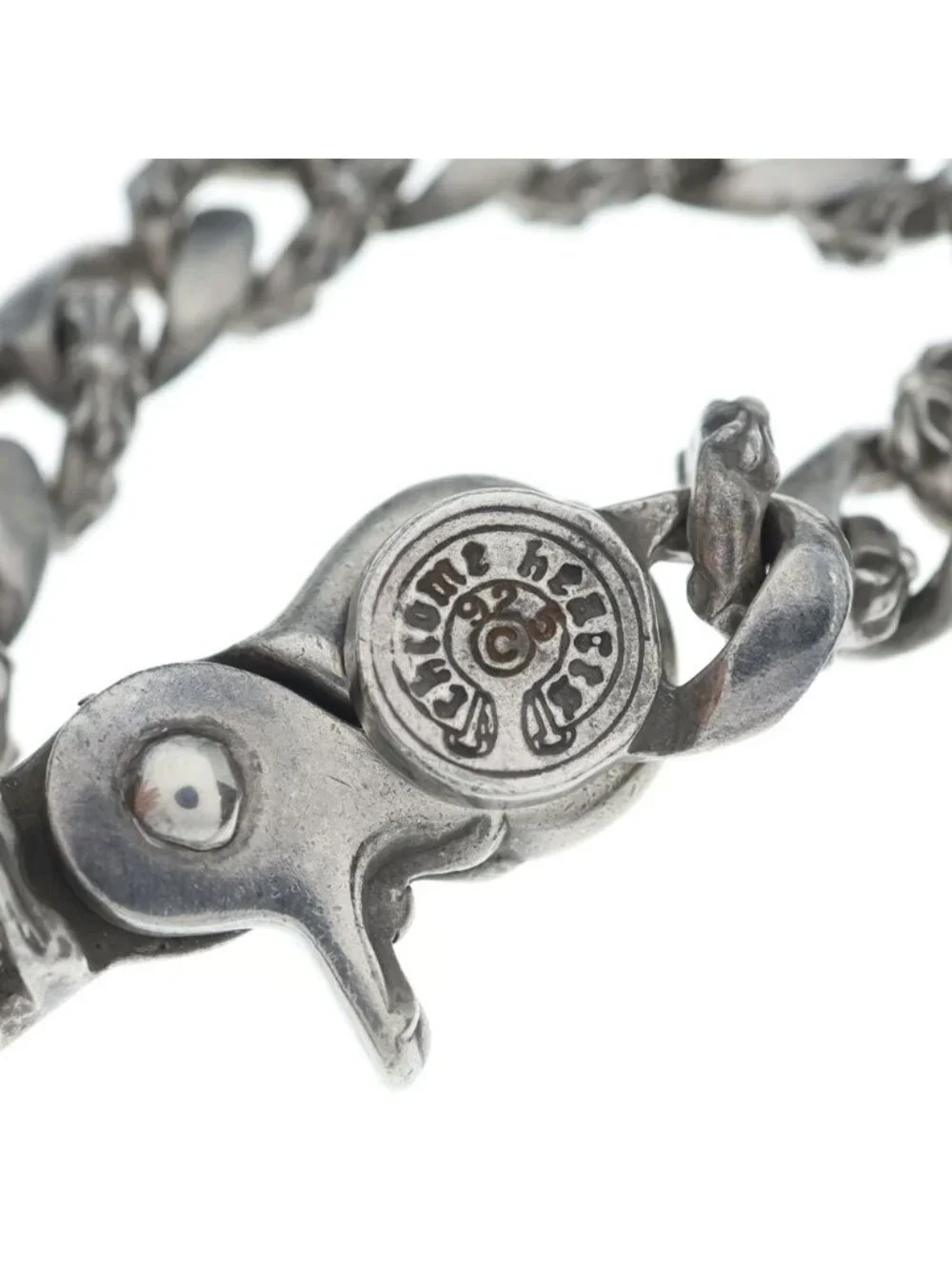 Chrome Hearts Fncy Chn Lnk Fancy Link Clip Bracelet 15 Links Silver